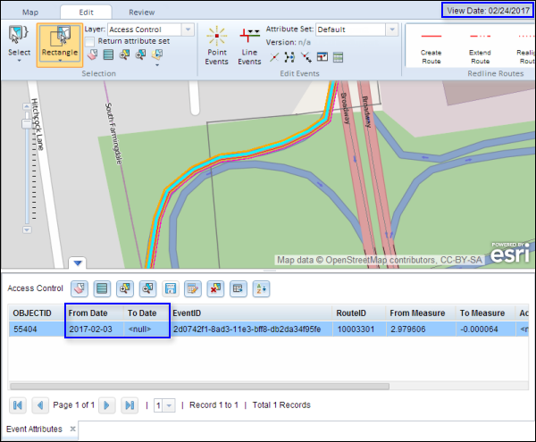 Queries return event records specific to the selected time view.