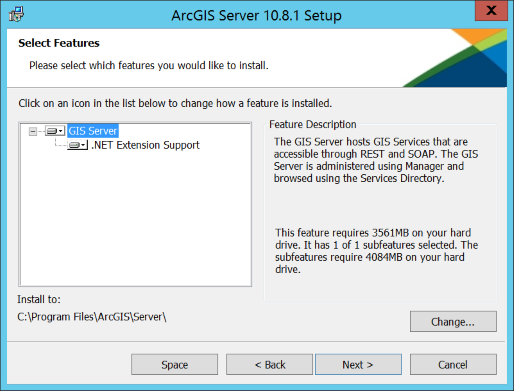 Select features for installation Select features for installation